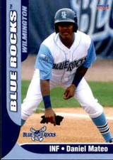 2013 Wilmington Blue Rocks Choice #18 Daniel Mateo Dominican Republic DR Card