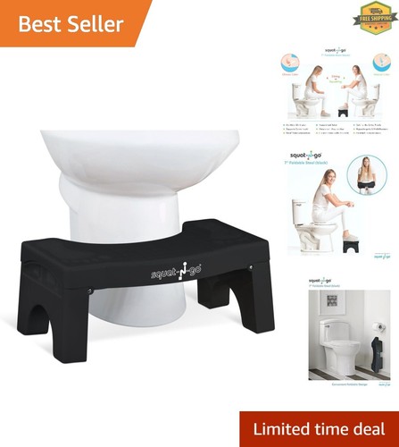 7” Foldable Toilet Stool - Compact Squatting Stool for Healthier Bowel Movements