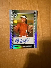 2024 Leaf Lone Star Softball - Alyssa Washington - Silver Foil Auto #d /180