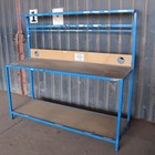 Used Industrial Packing Assembly Workbench Workstation with Shelves 17M Wide
