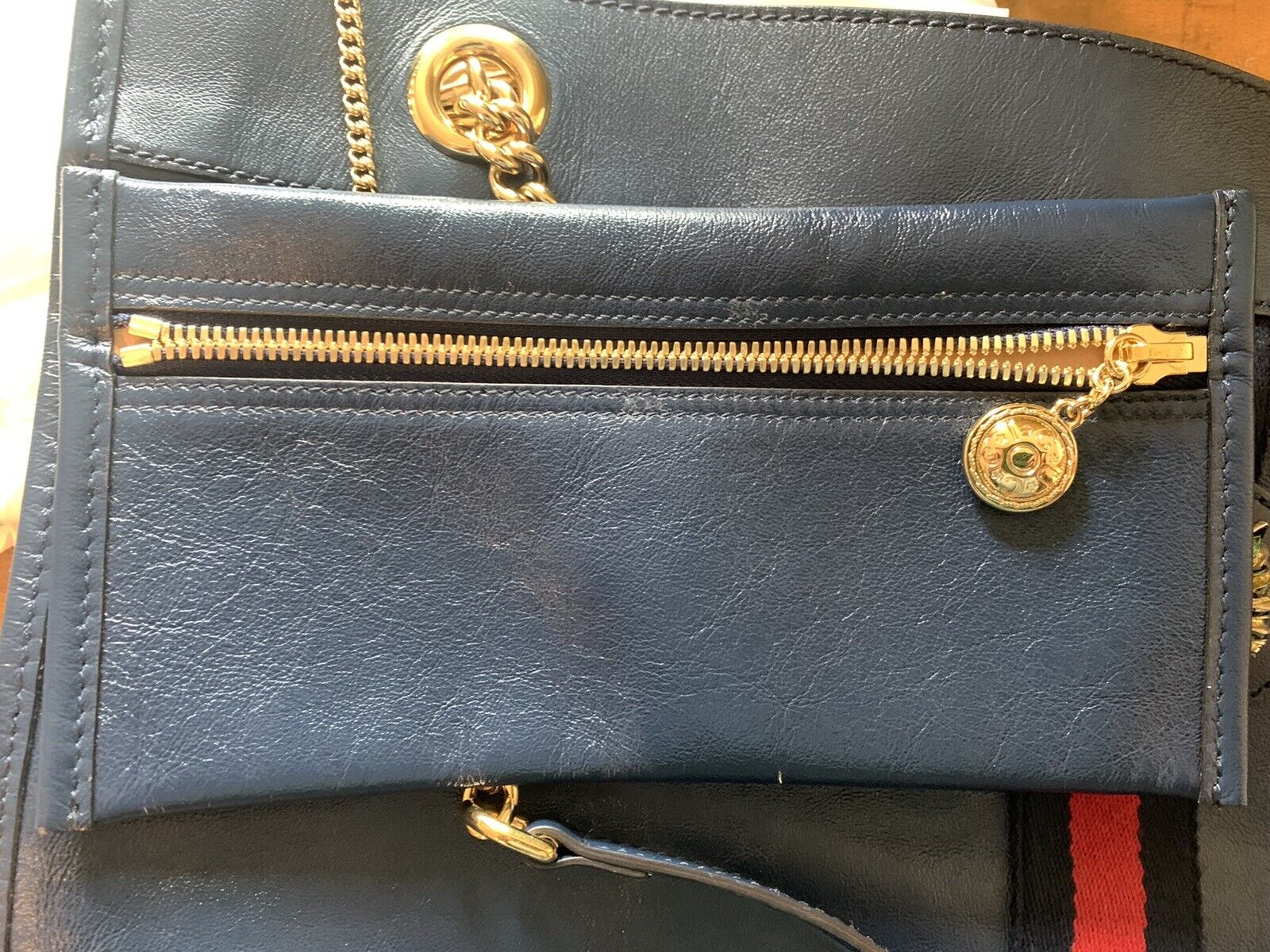 Gucci - Authenticated Rajah Handbag - Suede Blue for Women, Very Good Condition