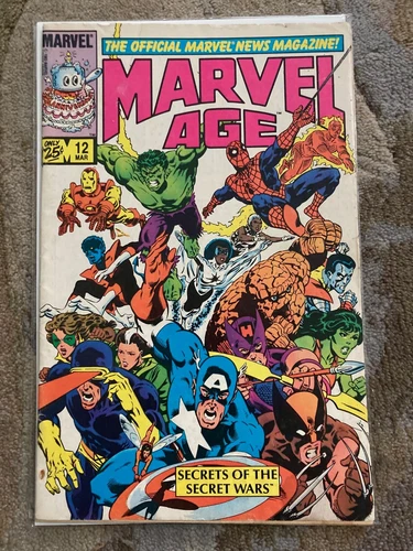 1983 Marvel Age #12  1st App. Black Suit Spider-Man Key Issue VG/Fine