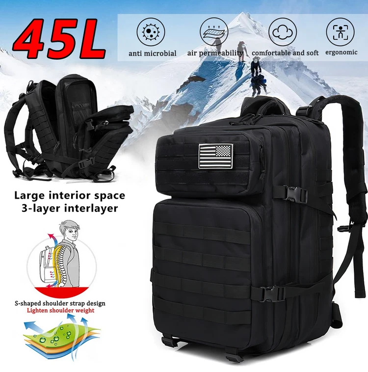 Mochila Tactica Militar 42L Assault Pack Army Molle Bug Out Mochilas De  Bolsa US