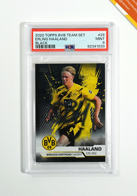 Topps PSA 9 Erling Haaland /99 Black Borussia Dortmund Team Set