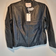 Only Carmakoma Women's Carrobber Faux Leather Jacket Noos, Black. Size 20 Uk
