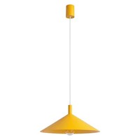 Pendelleuchte Stahl Gelb Rund Esstisch Modern E27 Ø40 Cm HäNgelampe Wohnzimmer