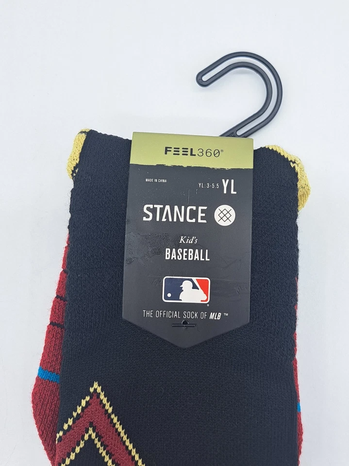 Stance Kids Baseball YL 3-5.5 Diamondbacks Connect Black Over the Calf Socks - Image 4 of 4