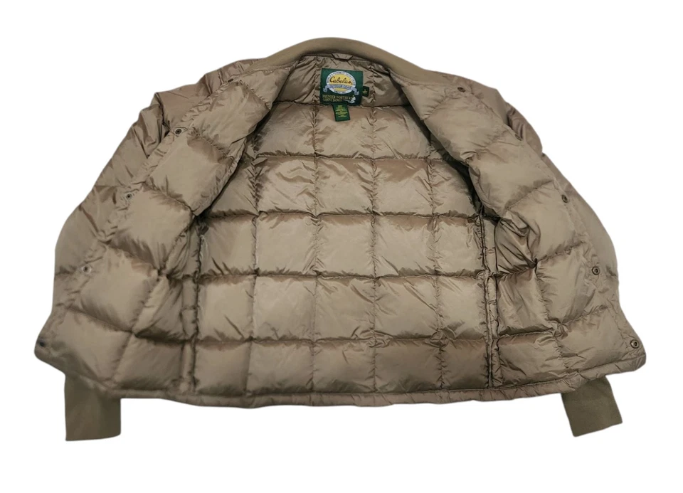 Cabelas Goose Down Quilted Puffer Outfit Set Tan Youth Outdoor Hunting Size S - Image 4 of 4