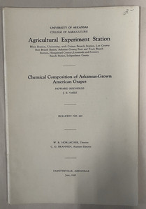 CHEMICAL COMPOSITION of ARKANSAS GRAPES-Howard Reynolds-Bulletin 420-June 1942