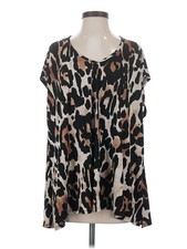 Show Me Your Mumu Women Brown 3/4 Sleeve Blouse S