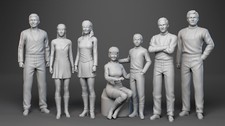 Lost In Space Robinson Family 7 Figure Casual Set 1:35 OR 1:24 3D Printed