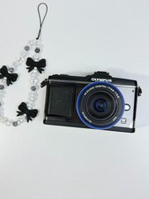 Used Olympus E-P2 Black Mirrorless Camera with 17mm Lens Battery Card Reader
