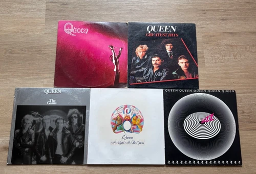 QUEEN 5LP Lot: Queen, Greatest Hits, The Game, A Night At The Opera, Jazz POOR!