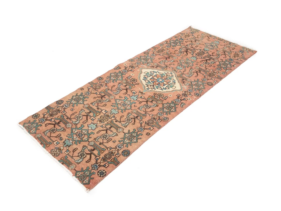 2'8 X 7'1 ft Semi-Antique Wool Runner Rug 3x8 Handmade Floral Design Carpet - Image 4 of 4