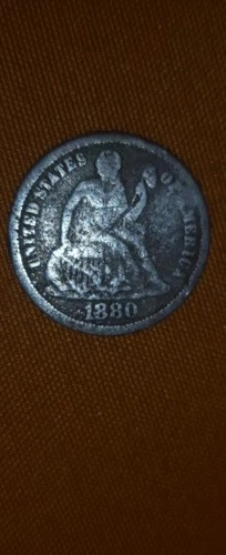 1880 Liberty Seated Silver Dime EF Uncertified #440
