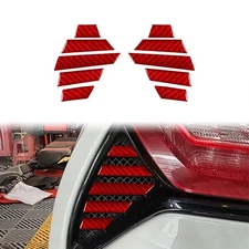 Rear Tail Light Grille Trim Strip For Corvette C7 2014-19 Vinyl Red Carbon Fiber