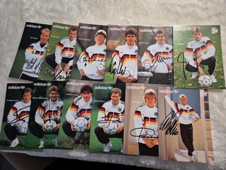 Fußball Autogrammkarte Signiert Deutsche Nationalmannschaft 12x