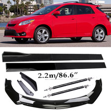 Front Bumper Lip Spoiler Body Kit Rear Lip Glossy Black For Toyota Matrix
