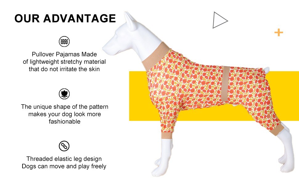 Dog Pajamas Post Operative Protection Jumpsuit Sweater Bodysuit for Big Dogs XXL