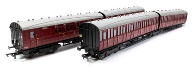Clark Railworks gebrauchtes C2004A Quad Art Set Nr. 85A BR Maroon 4 Coach Pack