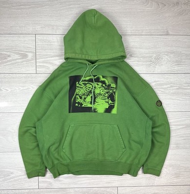Cav Empt Japan grüner schwerer übergroßer Logo-Hoodie Herren XL Größe
