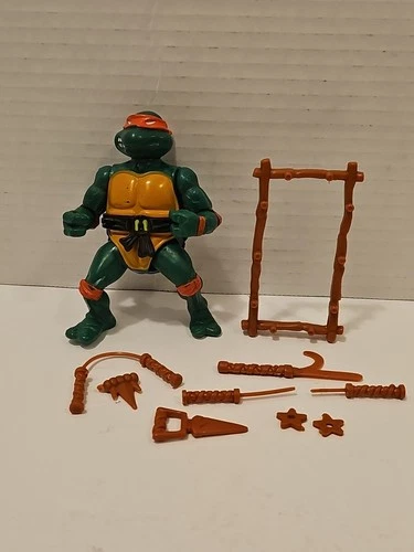 Vtg 1988 TMNT - MICHELANGELO 100% COMPLETE  GREAT COND Ninja Turtles Hard Head