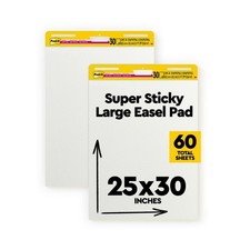 Post-it Super Sticky Easel Pad 25 in x 30 in White 30 Sheets/Pad 2 Pad/Pack L...