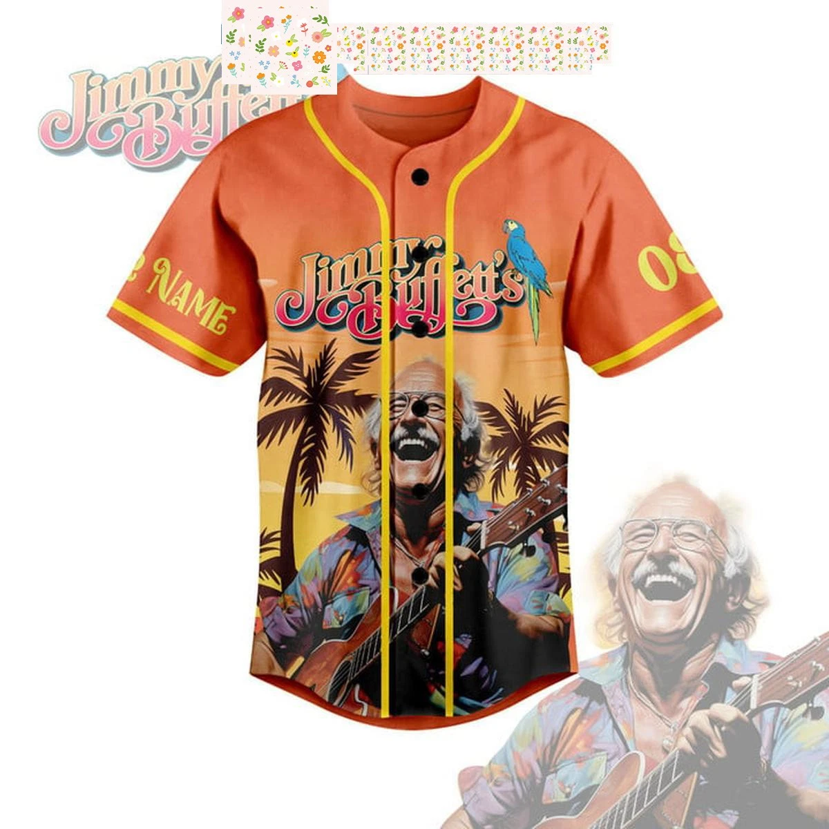 Jimmy Buffett It’s Five O’Clock 2024 Personalized Baseball Jersey