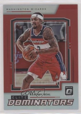 2021 Panini Donruss Optic Elite Dominators Red Prizm 3/99 Bradley Beal #10 7bt