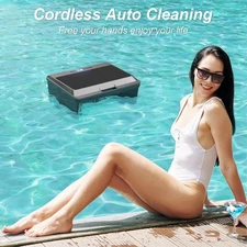 Pool Skimmer Robot Solar Powered Robotic Surface Cleaner with Remote Control