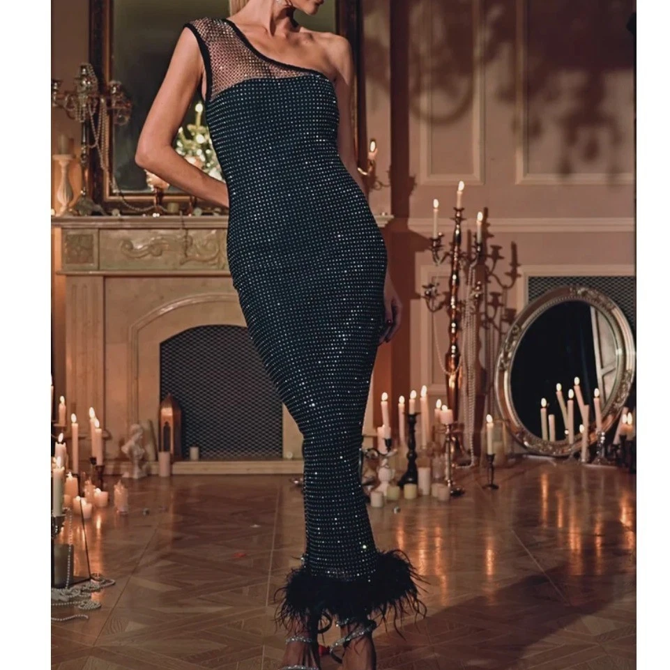 long lace black dress Black Boho Lace Maxi Dress  V-Neck A-Line Ankle Length Dress Women's Boho Fashion in Black | XL