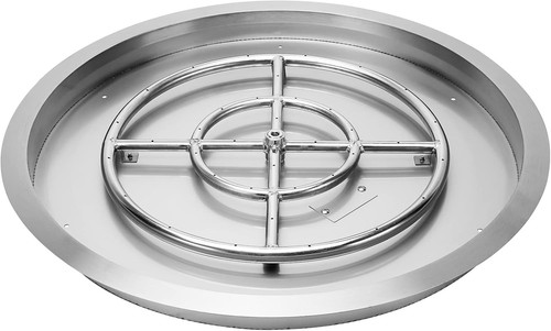 Stanbroil 31 Inch Round Fire Pit Burner Pan Stainless Steel Drop In Fire Pit