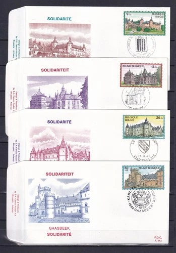 [LG79371] Belgium N°2265/2268FDC Architecture First Day Cover COB € 12,00 SUPERB