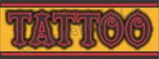 3'X8' TATTOO BANNER LARGE Outdoor Sign Neon Look Tattoos Piercings Body Art Ink