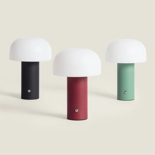 Lámpara de jardín LED CCT portátil negra lámpara de mesa recargable regulable - Imagen 5 de 6