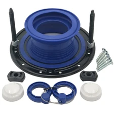 One N Done Toilet Flange Repair Kit, Toilet Seal, Bolts, Saw, Toilet Caps 400DS