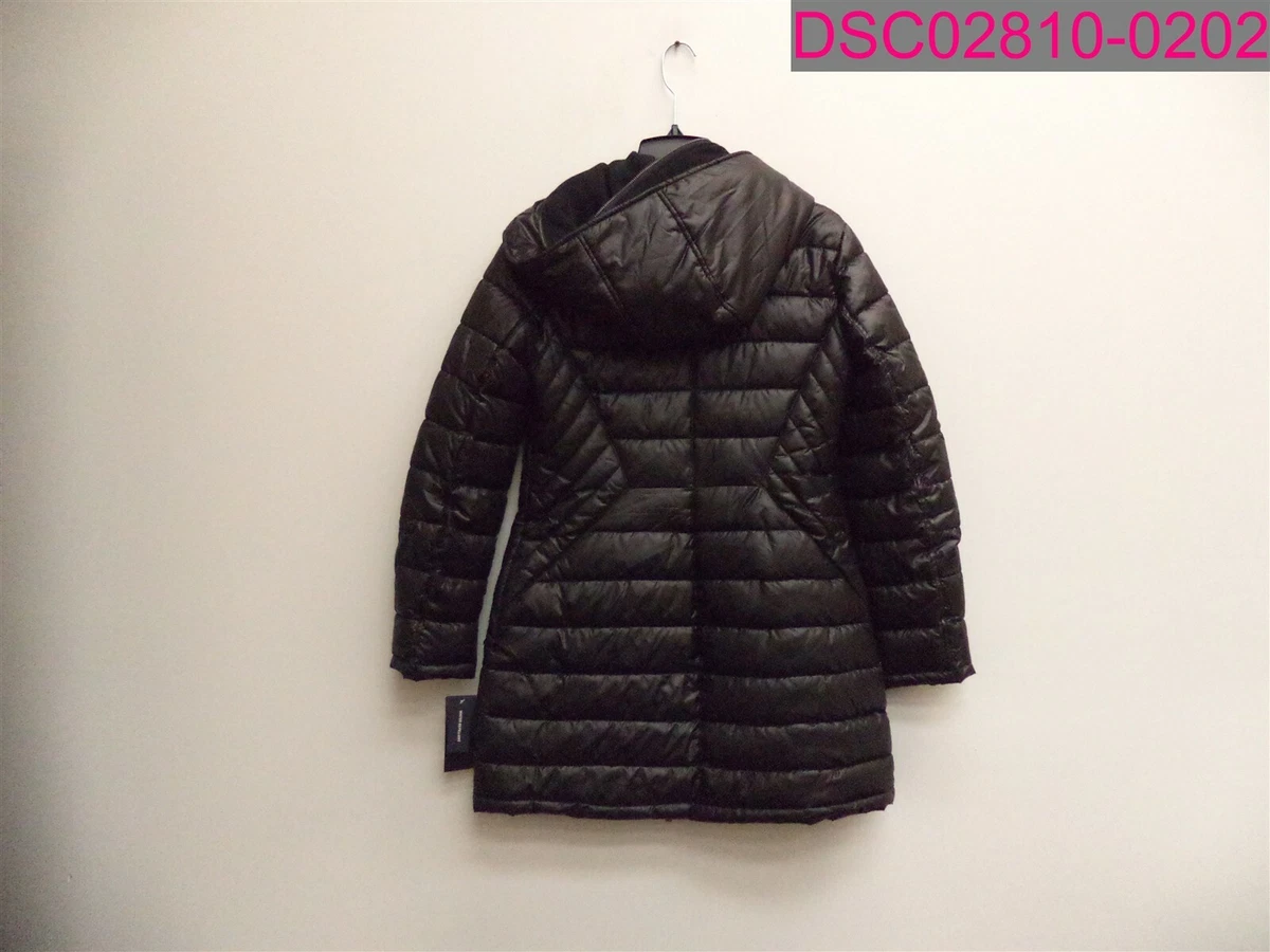 French Connection Bib Waist Quilted Jacket Black Women s Small