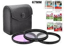 Xit 67mm 3PC Filter Set for  Canon EF-S 18-135mm f/3.5-5.6 IS STM Lens