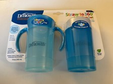 New Dr Brown  s Milestones Straw To 360 Cup Set Blue D43