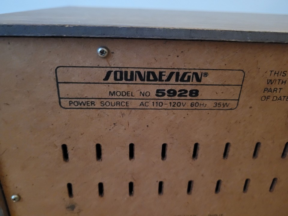 VTG Soundesign PLL AM-FM Stereo Receiver/ 8 Track Recorder 5928 ...