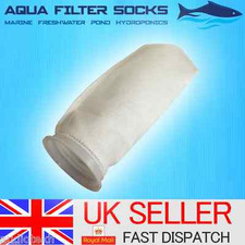 100/150/200 MICRON 4" INCH RING, 9" SHORT FELT FILTER SOCK AQUARIUM MARINE SUMP