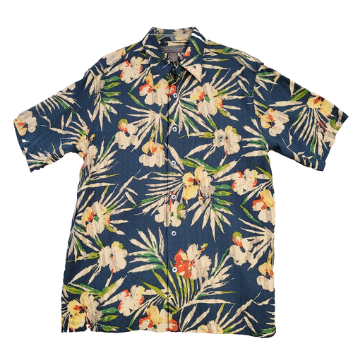 Tori Richard Hawaiian Shirt Men's S 100% Silk Honolulu Floral Print