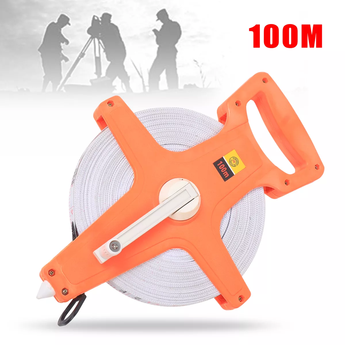 100m Tape Measure 330ft Long Open Reel Fibreglass Surveyors Measuring US  Fast