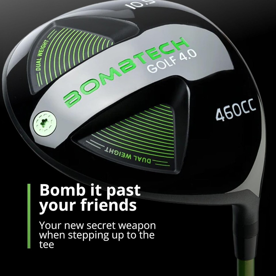 Bombtech Golf 4.0 Driver and 3 Wood Bundle Premium Golf Wood Set