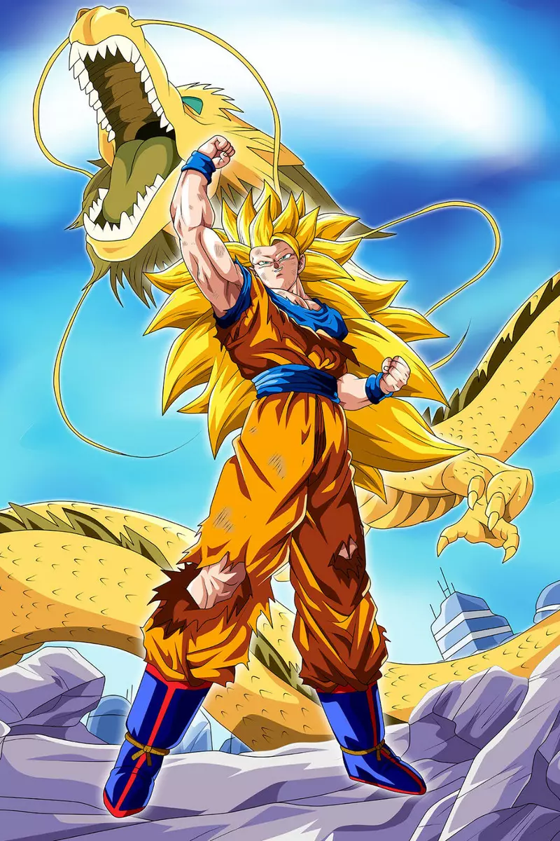 Goku SSJ 3, dragon, dragon ball, dragon ball super, dragon ball z