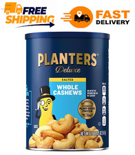 PLANTERS Deluxe Salted Whole Cashews, Party Snacks, Plant-Based Protein,...