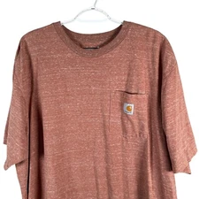 Carhartt Mens Loose Fit Pocket T Shirt XL Red Cotton Blend Stretch S/S *read
