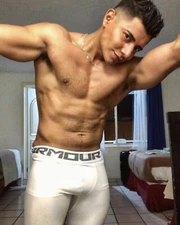 Men's Jock Under Armour Spandex 7/8 Tights Compression Pants White Medium M