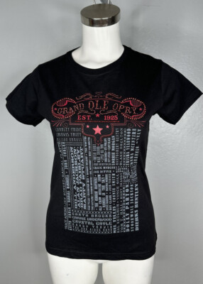 Grand Ole Opry Rhinestone Juniors Fit Cotton Tee T-Shirt EST 1925 Sz Med