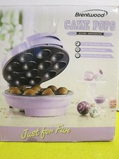 Brentwood TS-254 1000 Watt Non-Stick 12 Cake Pop Maker Purple 120V